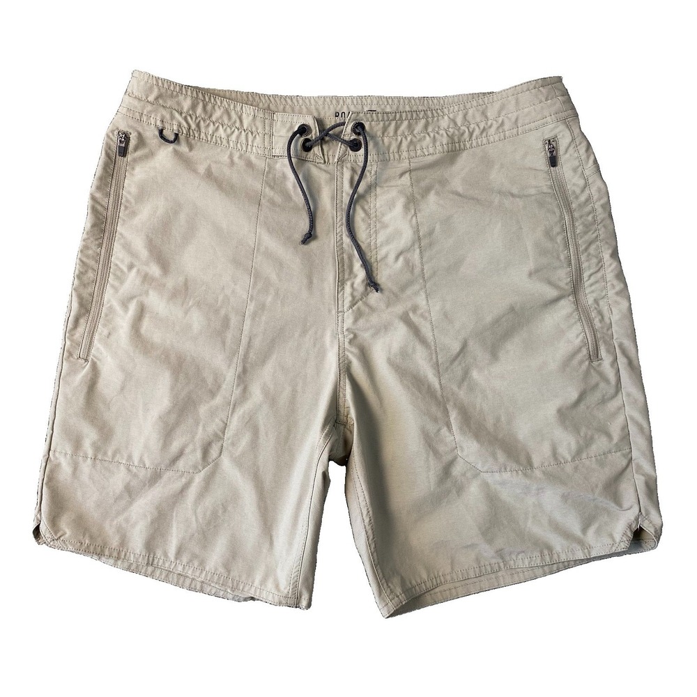 Roark Layover Trail 3.0 Shorts Mens 34W Tan Drawstring Utility Hiking Camping